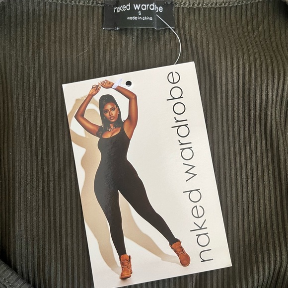 NWT Olive Green So Very Snatched Midi Maxi NAKED WARDROBE BodyCon Dress S - Picture 6 of 7